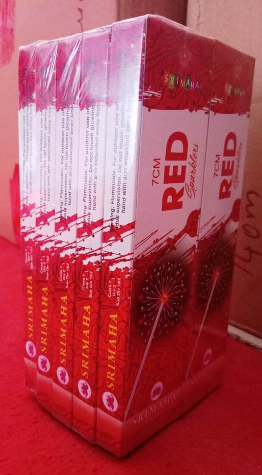 7 CM RED SPARKLER